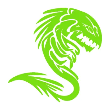 Samolepicí dekorace na vozidlo Vetřelec kostra pravá (04 - zelená kawasaki) SAMOLEPKA NA AUTO, NÁLEPKA, FÓLIE, POLEP, TUNING, VLASTNÍ TEXT, TISK, AUTOSAMOLEPKY.cz, POLEPY, OBRÁZEK, LOGO, 3D STICKERS