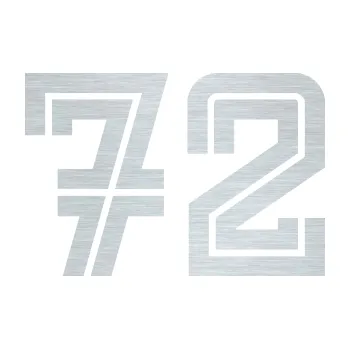 Polep vozidla Startovní číslo 72 typ 7 (61 - škrábaný hliník) SAMOLEPKA NA AUTO, NÁLEPKA, FÓLIE, POLEP, TUNING, VLASTNÍ TEXT, TISK, AUTOSAMOLEPKY.cz, POLEPY, OBRÁZEK, LOGO, 3D STICKERS