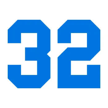 Polep vozidla Startovní číslo 32 (11 - modrá oceán) SAMOLEPKA NA AUTO, NÁLEPKA, FÓLIE, POLEP, TUNING, VLASTNÍ TEXT, TISK, AUTOSAMOLEPKY.cz, POLEPY, OBRÁZEK, LOGO, 3D STICKERS