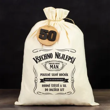 Dárkový potravinový koš Dárkový pytel, Dárek k narozeninám, dárek pro dědu -: Vše nejlepší