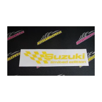Polep vozidla SAMOLEPKA Suzuki limited edition levá (10 - červená) NA AUTO, NÁLEPKA, FÓLIE, POLEP, TUNING, VLASTNÍ TEXT, TISK, AUTOSAMOLEPKY.cz, POLEPY, OBRÁZEK, LOGO, SAMOLEPKY