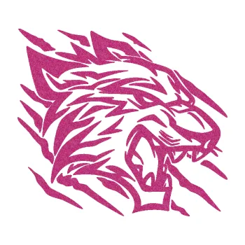 Polep vozidla SAMOLEPKA Tygr 012 pravá drápance (90 - Ultra Metalic růžová) NA AUTO, NÁLEPKA, FÓLIE, POLEP, TUNING, VLASTNÍ TEXT, TISK, AUTOSAMOLEPKY.cz, POLEPY, OBRÁZEK, LOGO, SAMOLEPKY