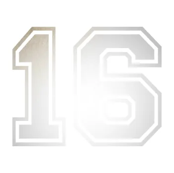 Polep vozidla SAMOLEPKA Startovní číslo 16 typ 4 (82 - odrazková reflexní bílá) NA AUTO, NÁLEPKA, FÓLIE, POLEP, TUNING, VLASTNÍ TEXT, TISK, AUTOSAMOLEPKY.cz, POLEPY, OBRÁZEK, LOGO, SAMOLEPKY