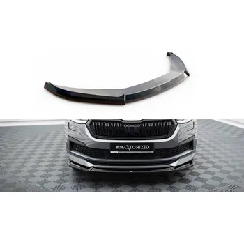 Nárazník Spojler pod nárazník lipa V.1 Škoda Kodiaq Sportline Mk1 Facelift černý lesklý plast