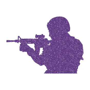 Samolepící dekorace Voják 005 levá (87 - Ultra Metalic fialová) SAMOLEPKA NA AUTO, NÁLEPKA, FÓLIE, POLEP, TUNING, VLASTNÍ TEXT, TISK, AUTOSAMOLEPKY.cz, POLEPY, OBRÁZEK, LOGO, 3D STICKERS