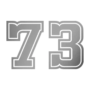 Polep vozidla Startovní číslo 73 typ 5 (42 - stříbrná metalíza) SAMOLEPKA NA AUTO, NÁLEPKA, FÓLIE, POLEP, TUNING, VLASTNÍ TEXT, TISK, AUTOSAMOLEPKY.cz, POLEPY, OBRÁZEK, LOGO, 3D STICKERS
