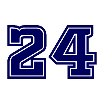 Polep vozidla Startovní číslo 24 typ 5 (23 - tmavě modrá) SAMOLEPKA NA AUTO, NÁLEPKA, FÓLIE, POLEP, TUNING, VLASTNÍ TEXT, TISK, AUTOSAMOLEPKY.cz, POLEPY, OBRÁZEK, LOGO, 3D STICKERS