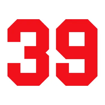 Polep vozidla SAMOLEPKA Startovní číslo 39 (10 - červená) NA AUTO, NÁLEPKA, FÓLIE, POLEP, TUNING, VLASTNÍ TEXT, TISK, AUTOSAMOLEPKY.cz, POLEPY, OBRÁZEK, LOGO, SAMOLEPKY