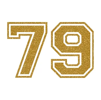 Polep vozidla Startovní číslo 79 typ 4 (92 - Ultra Metalic zlatá) SAMOLEPKA NA AUTO, NÁLEPKA, FÓLIE, POLEP, TUNING, VLASTNÍ TEXT, TISK, AUTOSAMOLEPKY.cz, POLEPY, OBRÁZEK, LOGO, 3D STICKERS