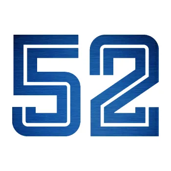 Polep vozidla Startovní číslo 52 typ 7 (65 - škrábaný kov modrý) SAMOLEPKA NA AUTO, NÁLEPKA, FÓLIE, POLEP, TUNING, VLASTNÍ TEXT, TISK, AUTOSAMOLEPKY.cz, POLEPY, OBRÁZEK, LOGO, 3D STICKERS