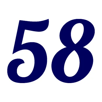 Polep vozidla Startovní číslo 58 typ 3 (23 - tmavě modrá) SAMOLEPKA NA AUTO, NÁLEPKA, FÓLIE, POLEP, TUNING, VLASTNÍ TEXT, TISK, AUTOSAMOLEPKY.cz, POLEPY, OBRÁZEK, LOGO, 3D STICKERS