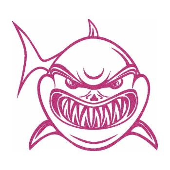 Samolepicí dekorace na vozidlo Žralok 014 pravá (90 - Ultra Metalic růžová) SAMOLEPKA NA AUTO, NÁLEPKA, FÓLIE, POLEP, TUNING, VLASTNÍ TEXT, TISK, AUTOSAMOLEPKY.cz, POLEPY, OBRÁZEK, LOGO, 3D STICKERS