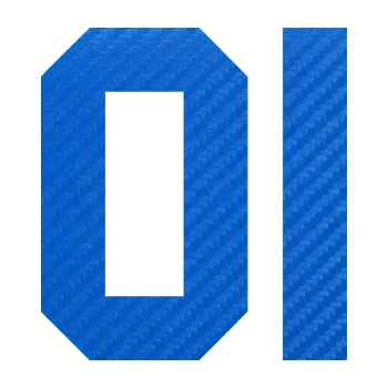 Polep vozidla Startovní číslo 01 (57 - 3D karbon modrý) SAMOLEPKA NA AUTO, NÁLEPKA, FÓLIE, POLEP, TUNING, VLASTNÍ TEXT, TISK, AUTOSAMOLEPKY.cz, POLEPY, OBRÁZEK, LOGO, 3D STICKERS