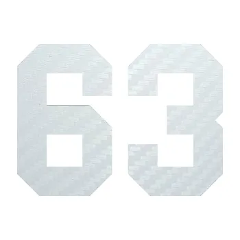 Polep vozidla SAMOLEPKA Startovní číslo 63 (51 - 3D karbon bílý) NA AUTO, NÁLEPKA, FÓLIE, POLEP, TUNING, VLASTNÍ TEXT, TISK, AUTOSAMOLEPKY.cz, POLEPY, OBRÁZEK, LOGO, SAMOLEPKY