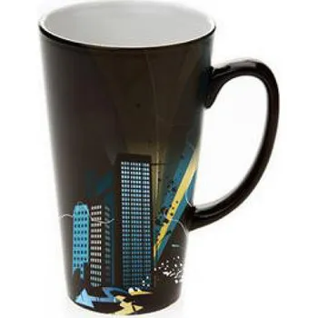 AveTech Černobílý kónický latté měnící hrnek 0,5l