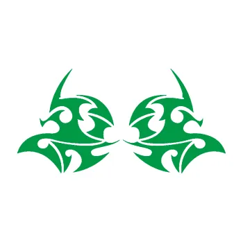 Polep vozidla Tetování 195 (12 - zelená) SAMOLEPKA NA AUTO, NÁLEPKA, FÓLIE, POLEP, TUNING, VLASTNÍ TEXT, TISK, AUTOSAMOLEPKY.cz, POLEPY, OBRÁZEK, LOGO, 3D STICKERS