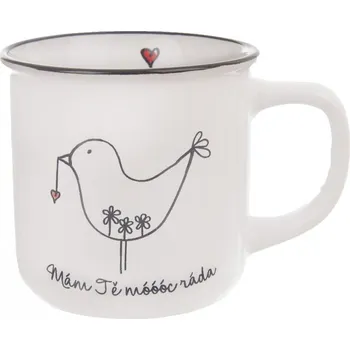 Hrnek ker. ptáček Mám tě ráda 0,37 l