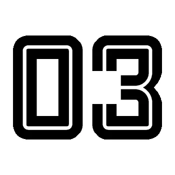 Polep vozidla Startovní číslo 03 typ 7 (01 - černá) SAMOLEPKA NA AUTO, NÁLEPKA, FÓLIE, POLEP, TUNING, VLASTNÍ TEXT, TISK, AUTOSAMOLEPKY.cz, POLEPY, OBRÁZEK, LOGO, 3D STICKERS