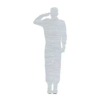 Samolepící dekorace SAMOLEPKA Voják 012 levá salutuje (61 - škrábaný hliník) NA AUTO, NÁLEPKA, FÓLIE, POLEP, TUNING, VLASTNÍ TEXT, TISK, AUTOSAMOLEPKY.cz, POLEPY, OBRÁZEK, LOGO, SAMOLEPKY