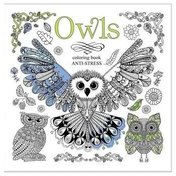 Antistresové omalovánky Kolorowanka antystresowa 200x200 12 Owls