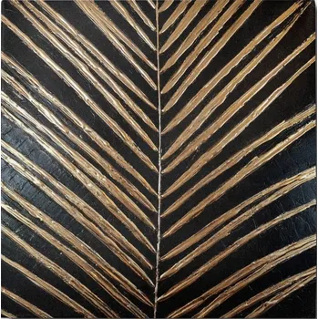 Bytová dekorace Ručně malovaný obraz 70x70 cm Palm Leaf – Wallity ID_1550388