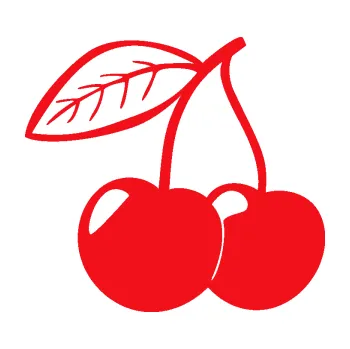 Samolepící dekorace SAMOLEPKA Třešně 003 levá (10 - červená) NA AUTO, NÁLEPKA, FÓLIE, POLEP, TUNING, VLASTNÍ TEXT, TISK, AUTOSAMOLEPKY.cz, POLEPY, OBRÁZEK, LOGO, SAMOLEPKY