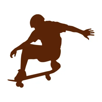 Samolepicí dekorace na vozidlo Skateboard 012 levá (15 - hnědá) SAMOLEPKA NA AUTO, NÁLEPKA, FÓLIE, POLEP, TUNING, VLASTNÍ TEXT, TISK, AUTOSAMOLEPKY.cz, POLEPY, OBRÁZEK, LOGO, 3D STICKERS