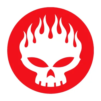 Samolepící dekorace SAMOLEPKA The Off Spring 003 (10 - červená) NA AUTO, NÁLEPKA, FÓLIE, POLEP, TUNING, VLASTNÍ TEXT, TISK, AUTOSAMOLEPKY.cz, POLEPY, OBRÁZEK, LOGO, SAMOLEPKY