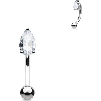 Piercing Šperky4U Piercing do obočí - zirkon - OB1005-C