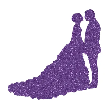 Samolepící dekorace SAMOLEPKA Svatba 002 pravá (87 - Ultra Metalic fialová) NA AUTO, NÁLEPKA, FÓLIE, POLEP, TUNING, VLASTNÍ TEXT, TISK, AUTOSAMOLEPKY.cz, POLEPY, OBRÁZEK, LOGO, SAMOLEPKY