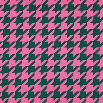 Teplákovina B0111 růžovo-tmavě zelené pepito, š.160