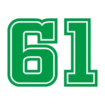 Polep vozidla Startovní číslo 61 typ 5 (12 - zelená) SAMOLEPKA NA AUTO, NÁLEPKA, FÓLIE, POLEP, TUNING, VLASTNÍ TEXT, TISK, AUTOSAMOLEPKY.cz, POLEPY, OBRÁZEK, LOGO, 3D STICKERS