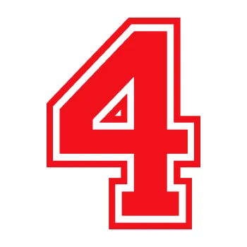 Polep vozidla SAMOLEPKA Startovní číslo 4 typ 4 (10 - červená) NA AUTO, NÁLEPKA, FÓLIE, POLEP, TUNING, VLASTNÍ TEXT, TISK, AUTOSAMOLEPKY.cz, POLEPY, OBRÁZEK, LOGO, SAMOLEPKY