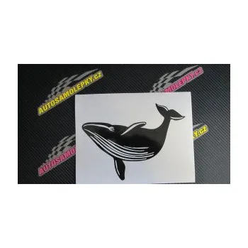 Samolepící dekorace SAMOLEPKA Velryba 002 levá (17 - šedá) NA AUTO, NÁLEPKA, FÓLIE, POLEP, TUNING, VLASTNÍ TEXT, TISK, AUTOSAMOLEPKY.cz, POLEPY, OBRÁZEK, LOGO, SAMOLEPKY