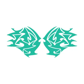 Polep vozidla Tetování 205 (25 - tyrkysová) SAMOLEPKA NA AUTO, NÁLEPKA, FÓLIE, POLEP, TUNING, VLASTNÍ TEXT, TISK, AUTOSAMOLEPKY.cz, POLEPY, OBRÁZEK, LOGO, 3D STICKERS