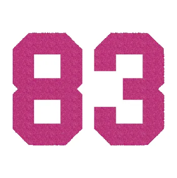 Polep vozidla Startovní číslo 83 (90 - Ultra Metalic růžová) SAMOLEPKA NA AUTO, NÁLEPKA, FÓLIE, POLEP, TUNING, VLASTNÍ TEXT, TISK, AUTOSAMOLEPKY.cz, POLEPY, OBRÁZEK, LOGO, 3D STICKERS