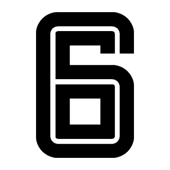 Polep vozidla Startovní číslo 6 typ 7 (01 - černá) SAMOLEPKA NA AUTO, NÁLEPKA, FÓLIE, POLEP, TUNING, VLASTNÍ TEXT, TISK, AUTOSAMOLEPKY.cz, POLEPY, OBRÁZEK, LOGO, 3D STICKERS