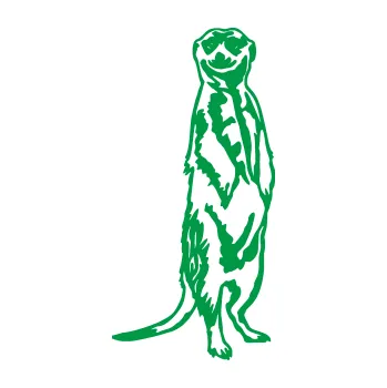 Samolepící dekorace Surikata 001 pravá (12 - zelená) SAMOLEPKA NA AUTO, NÁLEPKA, FÓLIE, POLEP, TUNING, VLASTNÍ TEXT, TISK, AUTOSAMOLEPKY.cz, POLEPY, OBRÁZEK, LOGO, 3D STICKERS