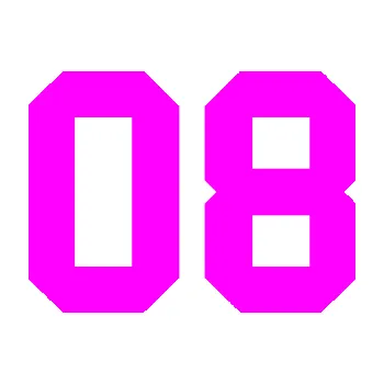 Polep vozidla Startovní číslo 08 (72 - Fluorescentní růžová) SAMOLEPKA NA AUTO, NÁLEPKA, FÓLIE, POLEP, TUNING, VLASTNÍ TEXT, TISK, AUTOSAMOLEPKY.cz, POLEPY, OBRÁZEK, LOGO, 3D STICKERS