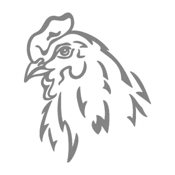 Samolepící dekorace SAMOLEPKA Slepička 004 levá (17 - šedá) NA AUTO, NÁLEPKA, FÓLIE, POLEP, TUNING, VLASTNÍ TEXT, TISK, AUTOSAMOLEPKY.cz, POLEPY, OBRÁZEK, LOGO, SAMOLEPKY