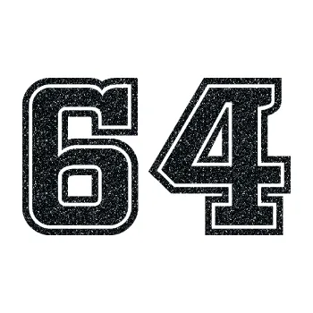 Polep vozidla Startovní číslo 64 typ 5 (85 - Ultra Metalic černá) SAMOLEPKA NA AUTO, NÁLEPKA, FÓLIE, POLEP, TUNING, VLASTNÍ TEXT, TISK, AUTOSAMOLEPKY.cz, POLEPY, OBRÁZEK, LOGO, 3D STICKERS