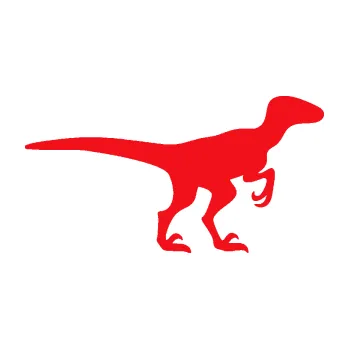 Samolepící dekorace SAMOLEPKA Velociraptor 001 pravá (10 - červená) NA AUTO, NÁLEPKA, FÓLIE, POLEP, TUNING, VLASTNÍ TEXT, TISK, AUTOSAMOLEPKY.cz, POLEPY, OBRÁZEK, LOGO, SAMOLEPKY