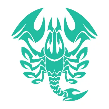 Samolepící dekorace Štír zvěrokruh 003 pravá (25 - tyrkysová) SAMOLEPKA NA AUTO, NÁLEPKA, FÓLIE, POLEP, TUNING, VLASTNÍ TEXT, TISK, AUTOSAMOLEPKY.cz, POLEPY, OBRÁZEK, LOGO, 3D STICKERS