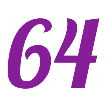 Polep vozidla SAMOLEPKA Startovní číslo 64 typ 3 (14 - fialová) NA AUTO, NÁLEPKA, FÓLIE, POLEP, TUNING, VLASTNÍ TEXT, TISK, AUTOSAMOLEPKY.cz, POLEPY, OBRÁZEK, LOGO, SAMOLEPKY