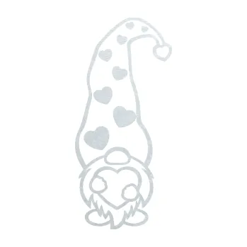 Samolepící dekorace SAMOLEPKA Trpaslík 002 levá čepice se srdíčky (51 - 3D karbon bílý) NA AUTO, NÁLEPKA, FÓLIE, POLEP, TUNING, VLASTNÍ TEXT, TISK, AUTOSAMOLEPKY.cz, POLEPY, OBRÁZEK, LOGO, SAMOLEPKY