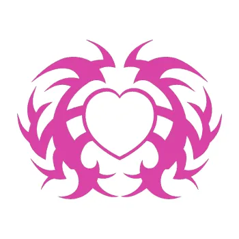 Polep vozidla Tetování 121 srdce (16 - růžová) SAMOLEPKA NA AUTO, NÁLEPKA, FÓLIE, POLEP, TUNING, VLASTNÍ TEXT, TISK, AUTOSAMOLEPKY.cz, POLEPY, OBRÁZEK, LOGO, 3D STICKERS