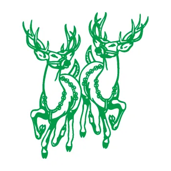 Samolepící dekorace Vánoční sobi (12 - zelená) SAMOLEPKA NA AUTO, NÁLEPKA, FÓLIE, POLEP, TUNING, VLASTNÍ TEXT, TISK, AUTOSAMOLEPKY.cz, POLEPY, OBRÁZEK, LOGO, 3D STICKERS