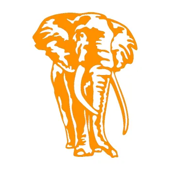 Samolepící dekorace Slon 025 pravá (06 - oranžová) SAMOLEPKA NA AUTO, NÁLEPKA, FÓLIE, POLEP, TUNING, VLASTNÍ TEXT, TISK, AUTOSAMOLEPKY.cz, POLEPY, OBRÁZEK, LOGO, 3D STICKERS