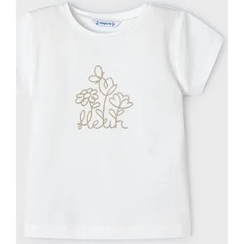 Dívčí triko Mayoral 174 růžová, smetanová barva: smetanová, Rozměr: 122