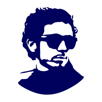 Samolepící dekorace SAMOLEPKA Valentino Rossi silueta pravá (23 - tmavě modrá) NA AUTO, NÁLEPKA, FÓLIE, POLEP, TUNING, VLASTNÍ TEXT, TISK, AUTOSAMOLEPKY.cz, POLEPY, OBRÁZEK, LOGO, SAMOLEPKY